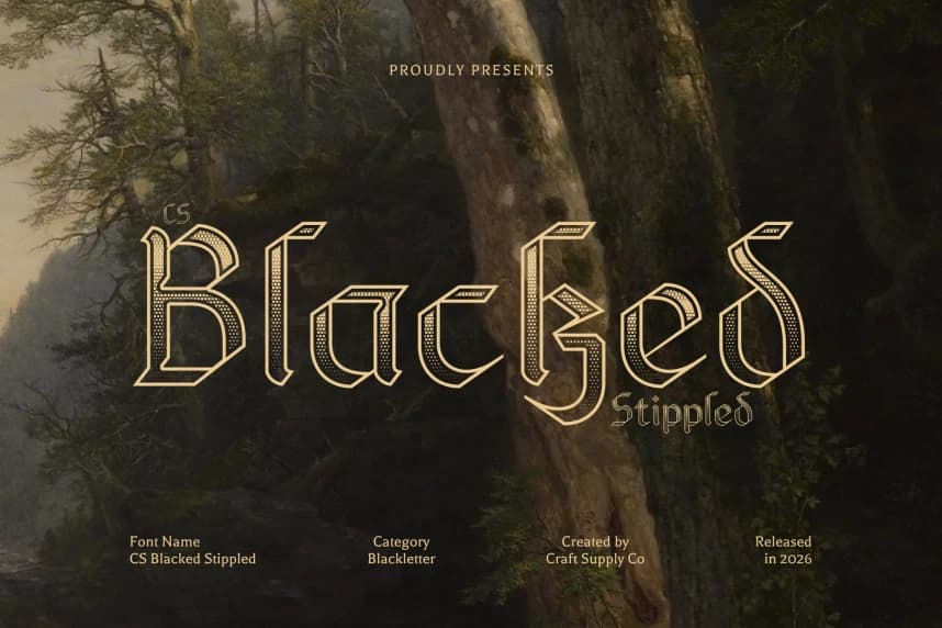 CS Blacked Stippled Yazı Tipi