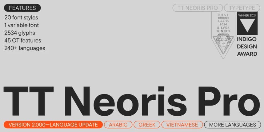 TT Neoris Pro Font Family – Sans Serif creative asset