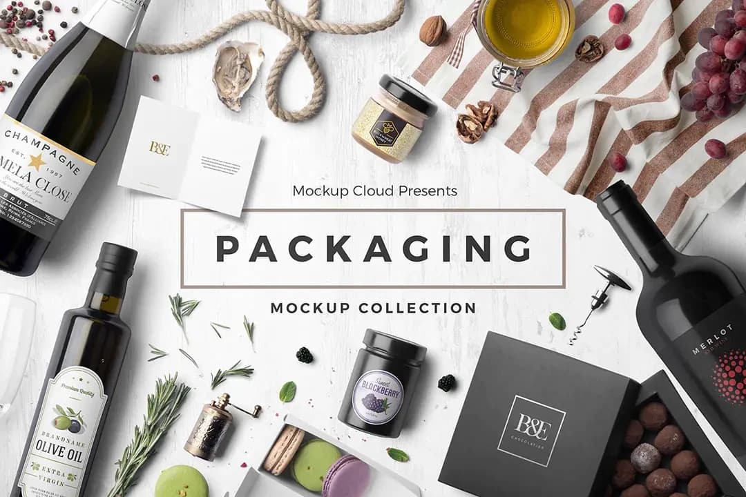Packaging Mockup Free PSD Sample – Mockups creative asset