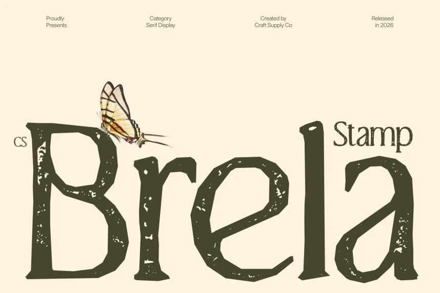 CS Brela Stamp Font