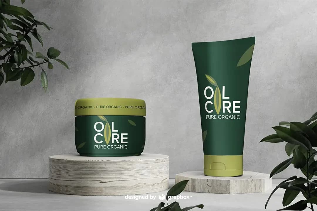 Kozmetik Mockup Ücretsiz PSD Örneği – Mockuplar creative asset