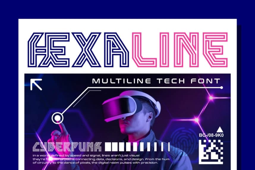 Hexaline Font – Görüntü creative asset