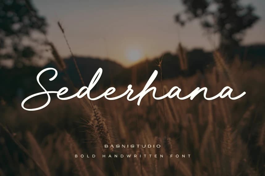 Sederhana – Bold Handwriting Font – Handwritten creative asset