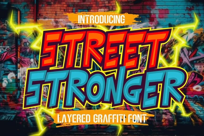 Street Stronger Font – Display creative asset