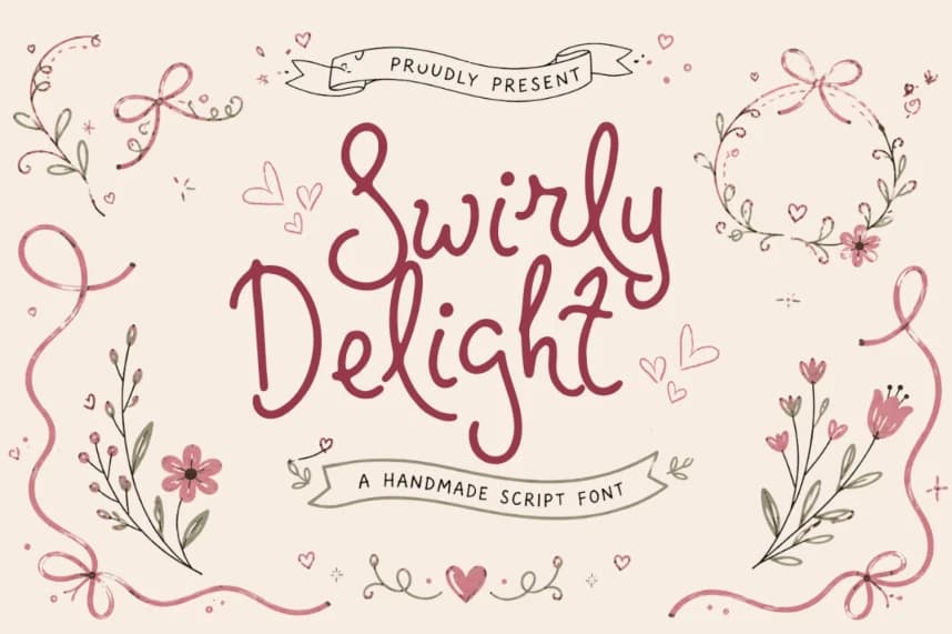 Swirly Delight Font – Handwritten creative asset