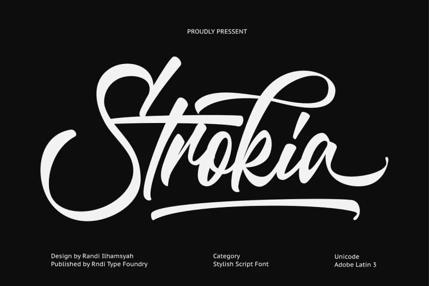 Strokia Script Font