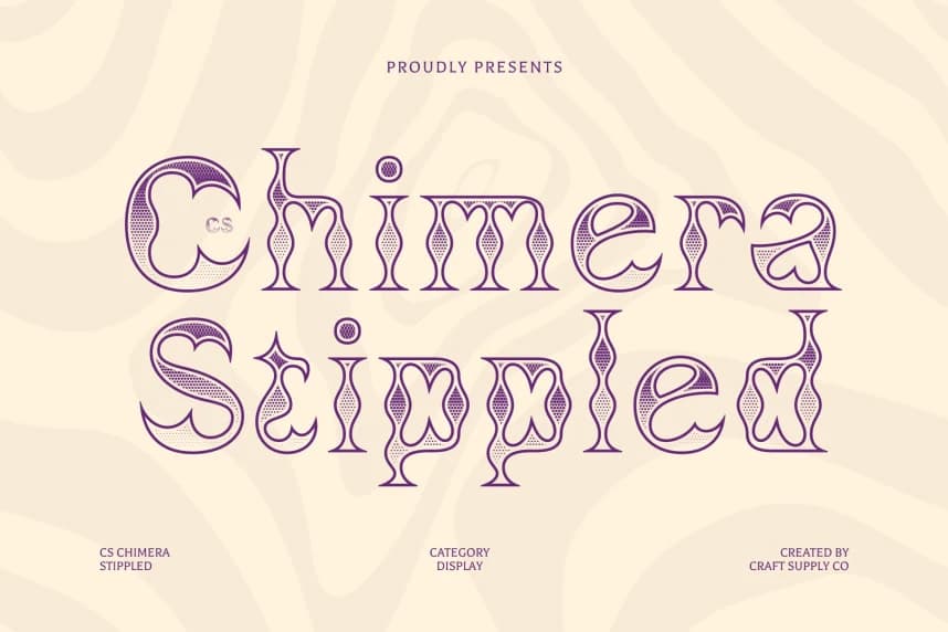 CS Chimera Stippled Yazı Tipi – Görüntü creative asset