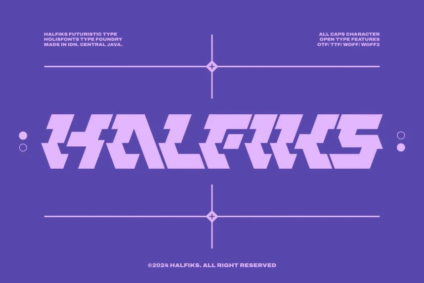 Halfiks Futuristic Font – Görüntü creative asset
