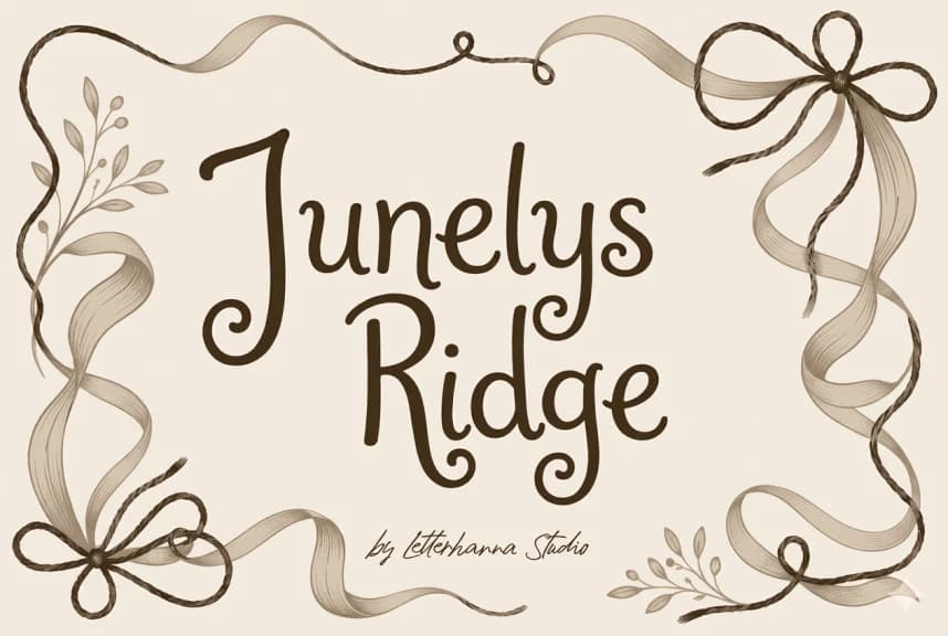 Junelys Ridge Font – Script creative asset
