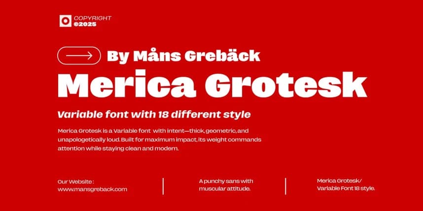 Merica Grotesk Yazı Tipi Ailesi – Sans Serif creative asset
