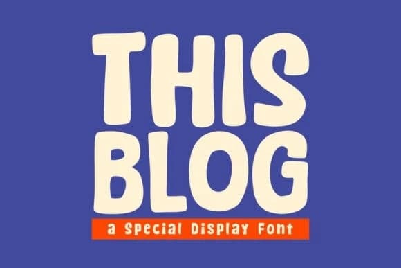 This Blog Display Font