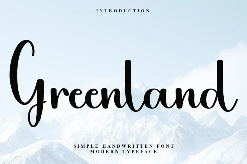 Greenland – Natural Script Handwritten Font – Handwritten creative asset