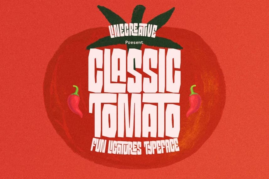 Classic Tomato Font – Görüntü creative asset