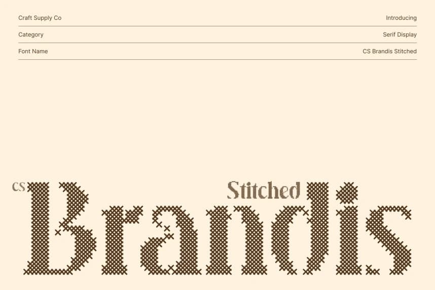 CS Brandis Stitched Yazı Tipi – Görüntü creative asset