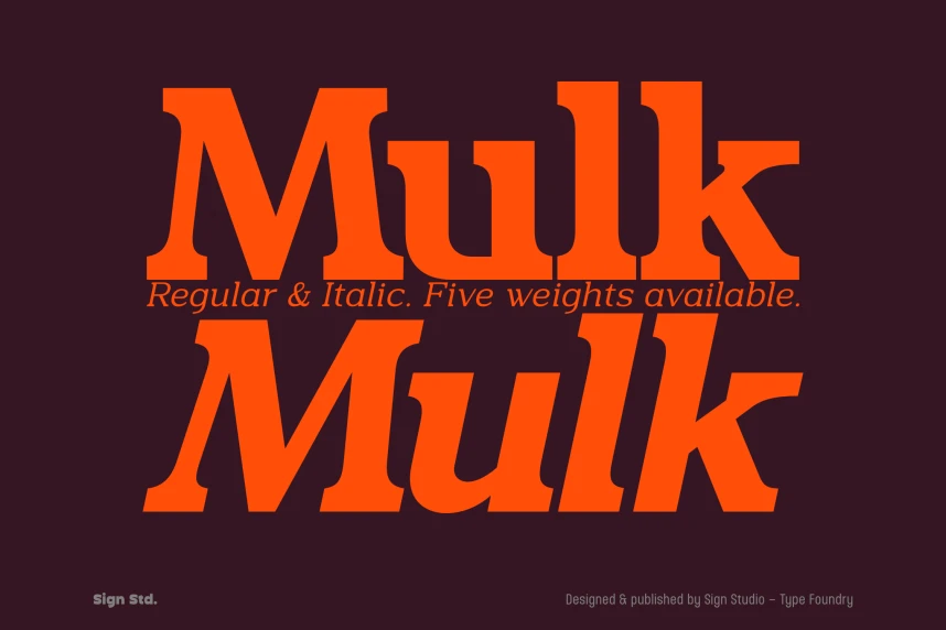 Mulk Slab Serif Font