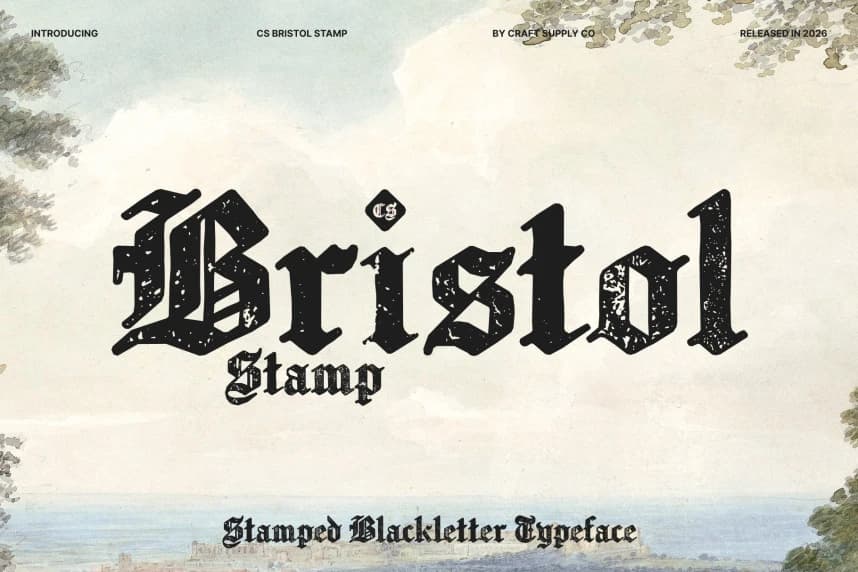CS Bristol Stamp Yazı Tipi – Görüntü creative asset