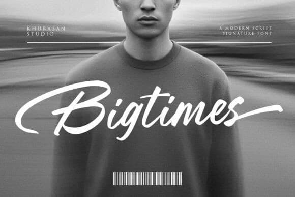 Bigtimes Script Font – Handwritten creative asset