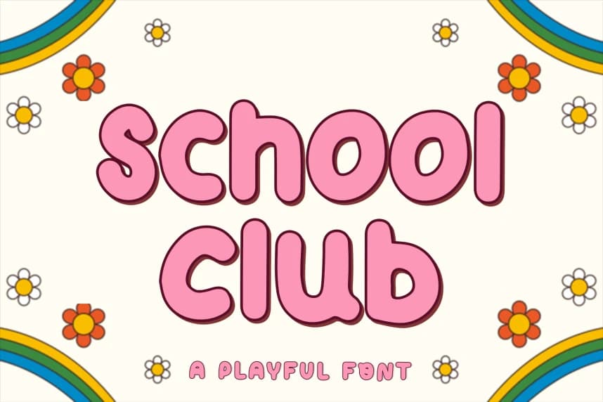 School Club Script Font
