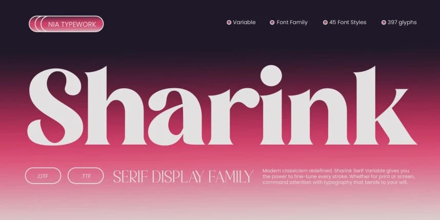 Sharink Font Family
