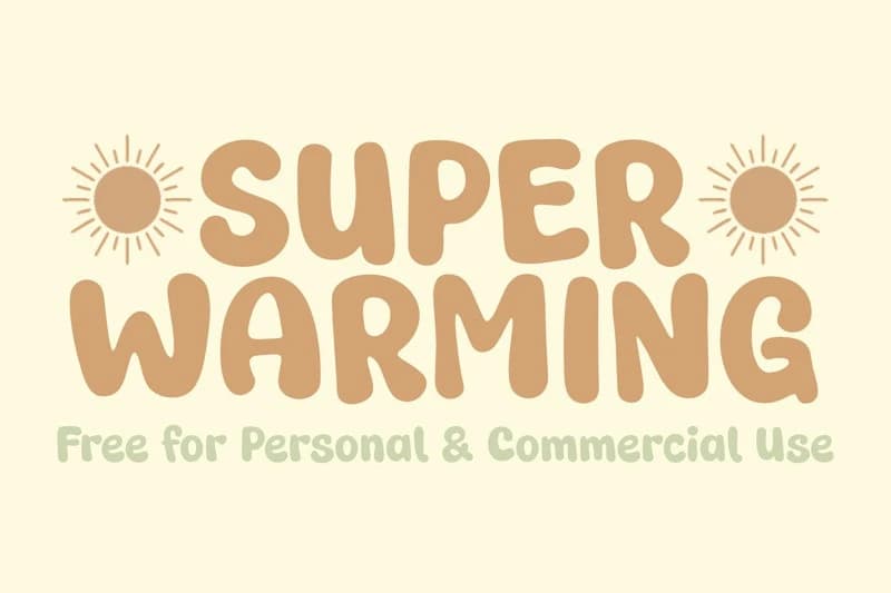 Super Warming Font – Display creative asset
