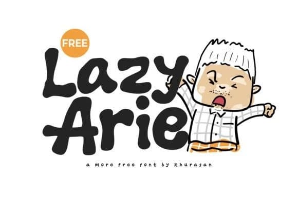 Lazy Arie Font – Display creative asset