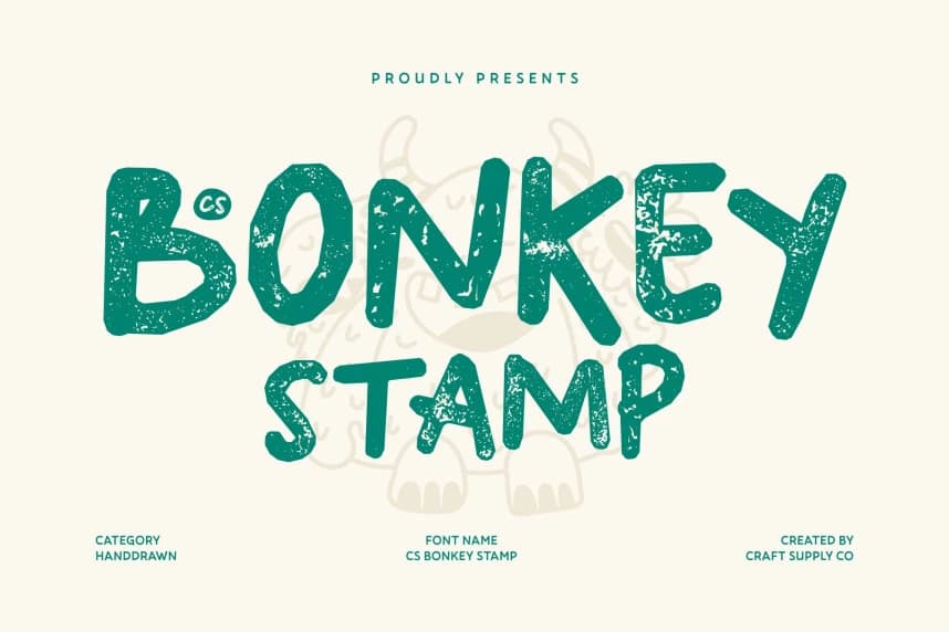 CS Bonkey Stamp Font