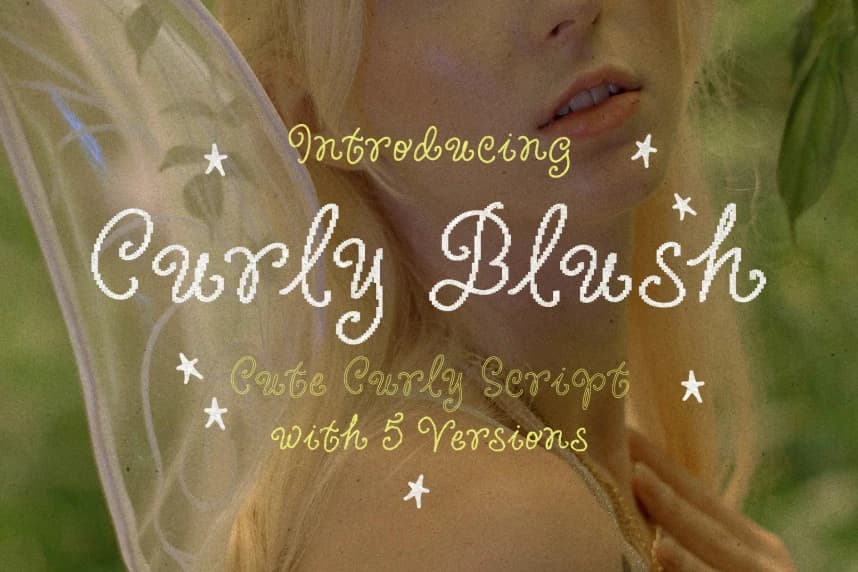Curly Blush Font – Script creative asset