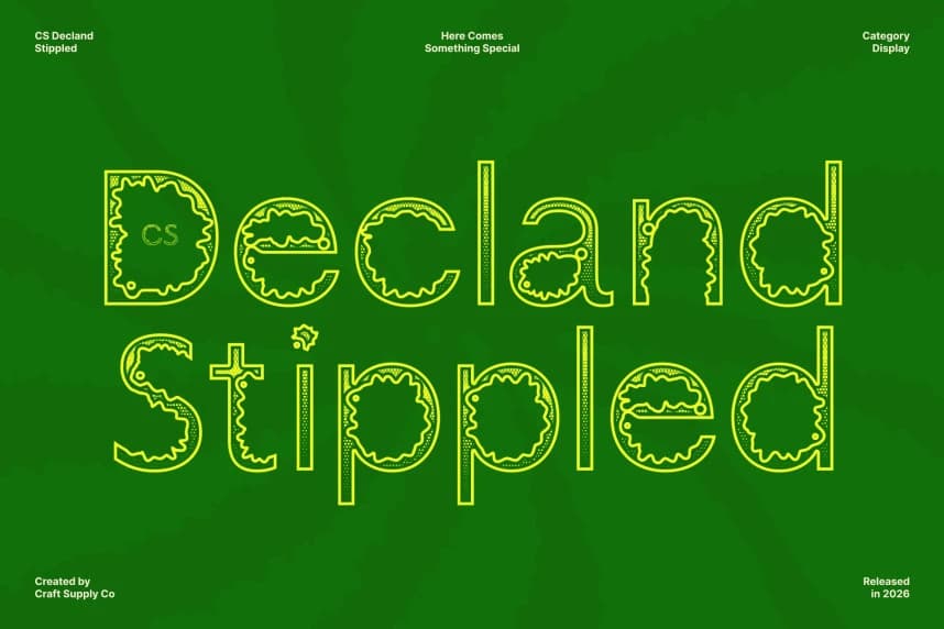 CS Decland Stippled Yazı Tipi – Görüntü creative asset