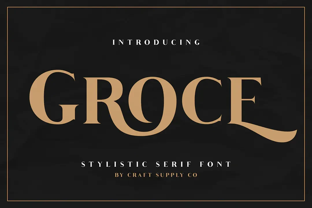 Groce – Stilistik Serif Yazı Tipi – Serif Yazı Tipi creative asset