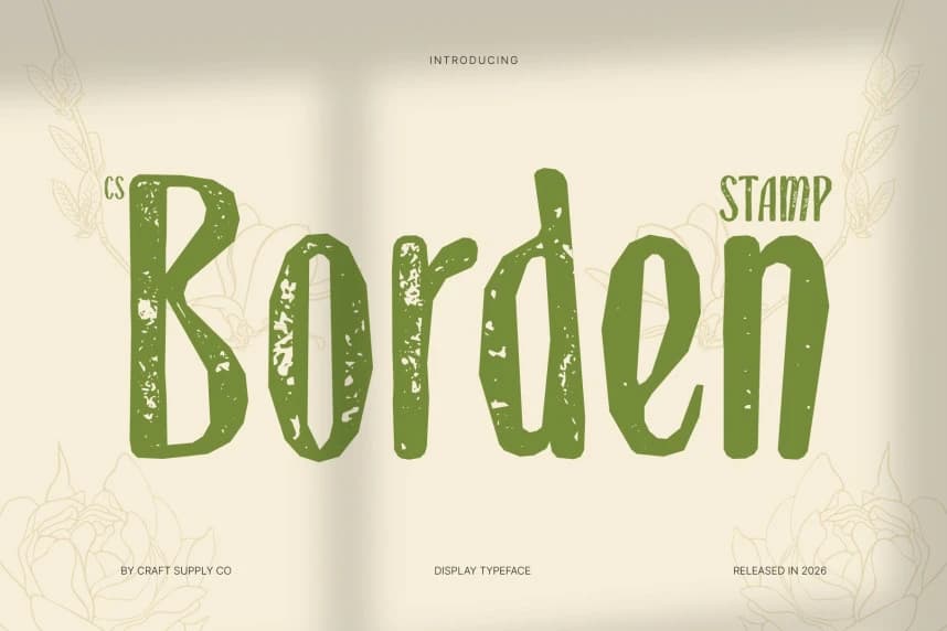 CS Borden Stamp Font