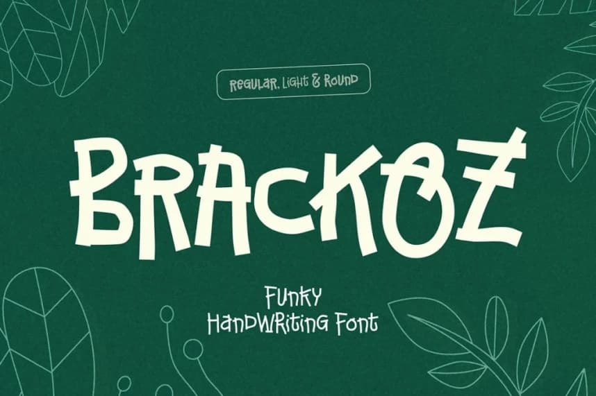 Brackoz Funky Font – Görüntü creative asset