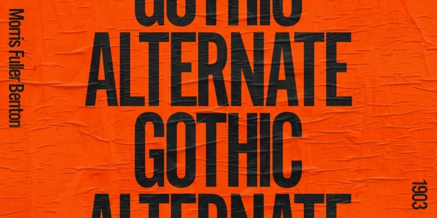 Alternate Gothic Font – Display creative asset