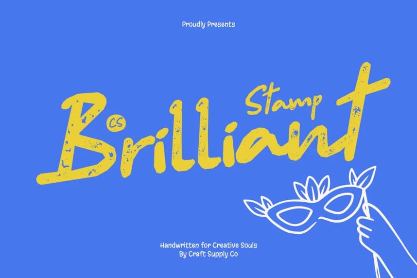 CS Brilliant Stamp Font – Handwritten creative asset