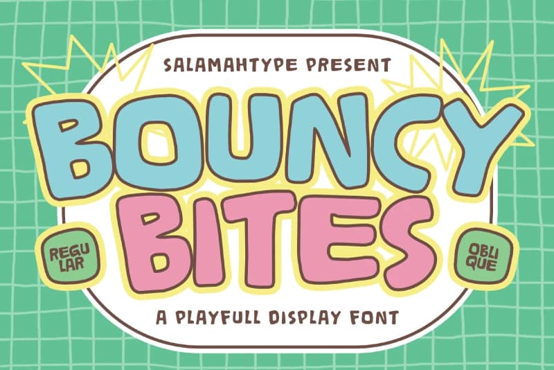 Bouncy Bites – Fun Font – Display creative asset