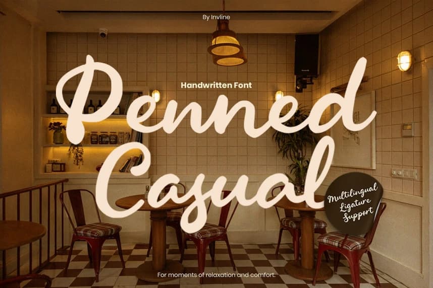 Penned Casual Script Font – Handwritten creative asset
