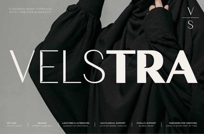 Velstra Font – Sans Serif creative asset