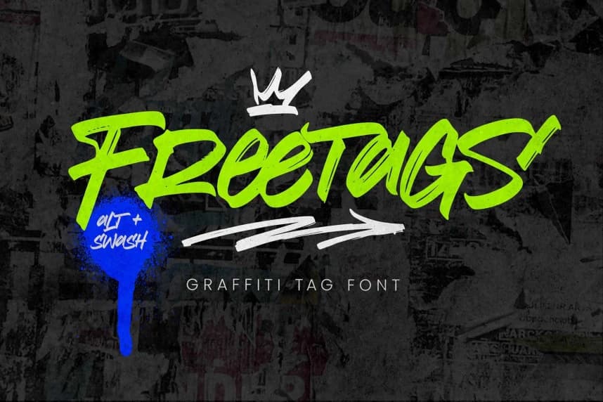 Freetags Graffiti Font – Görüntü creative asset