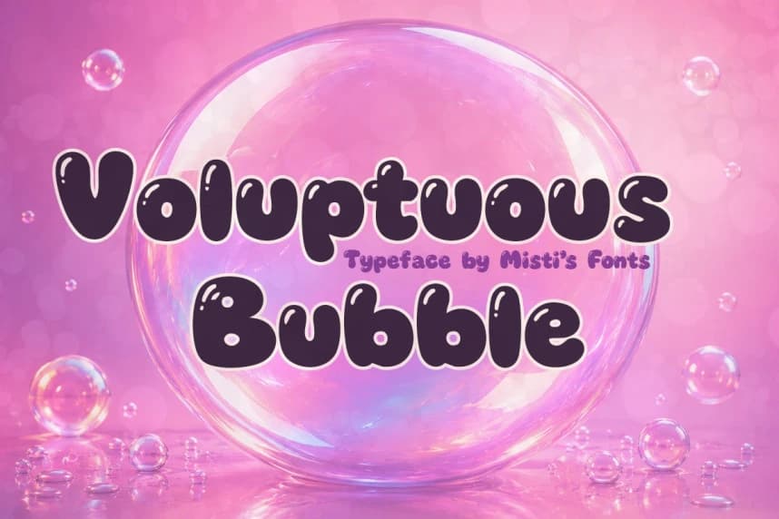 Voluptuous Baloncuk Yazı Tipi – Görüntü creative asset