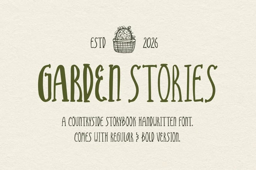 Garden Stories Yazı Tipi – Görüntü creative asset