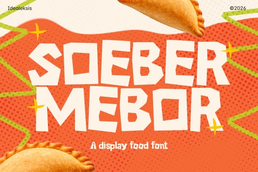 Soeber Mebor – Food Font
