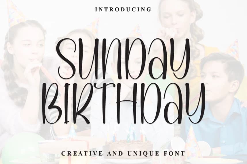 Sunday Birthday – Natural Script El Yazısı Fontu – Görüntü creative asset