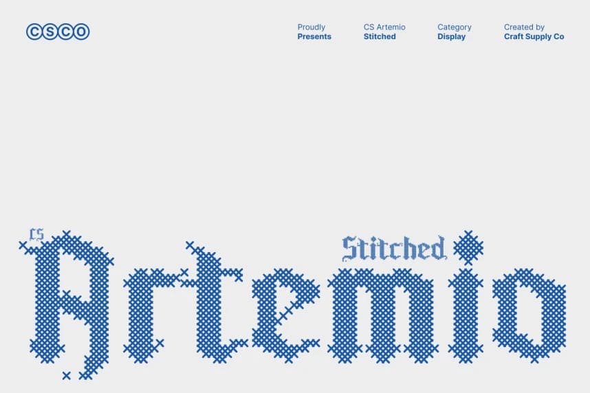CS Artemio Stitched Font – Görüntü creative asset