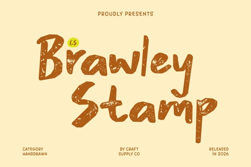 CS Brawley Stamp Font
