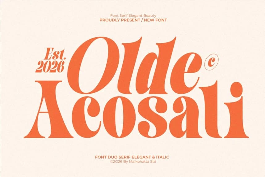 Olde Acosali Font – Serif creative asset