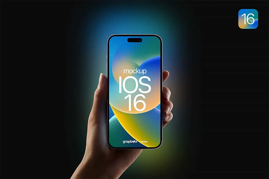 iPhone 14 Pro Max Arka Işık Efektiyle Mockup - Ücretsiz PSD – Mockuplar creative asset