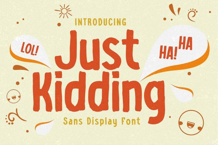 Just Kidding Font – Görüntü creative asset
