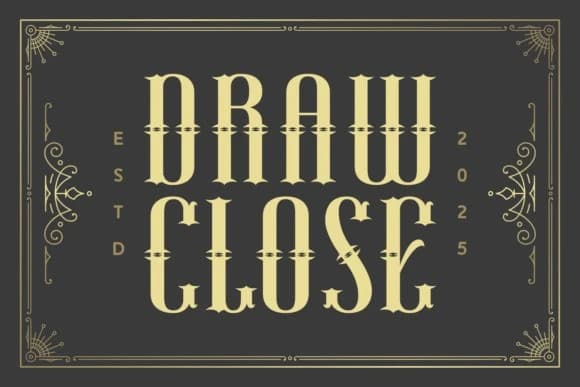 Draw Close Font