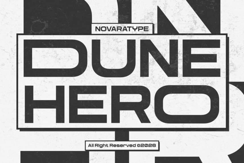 NV Dune Hero Font Family – Display creative asset