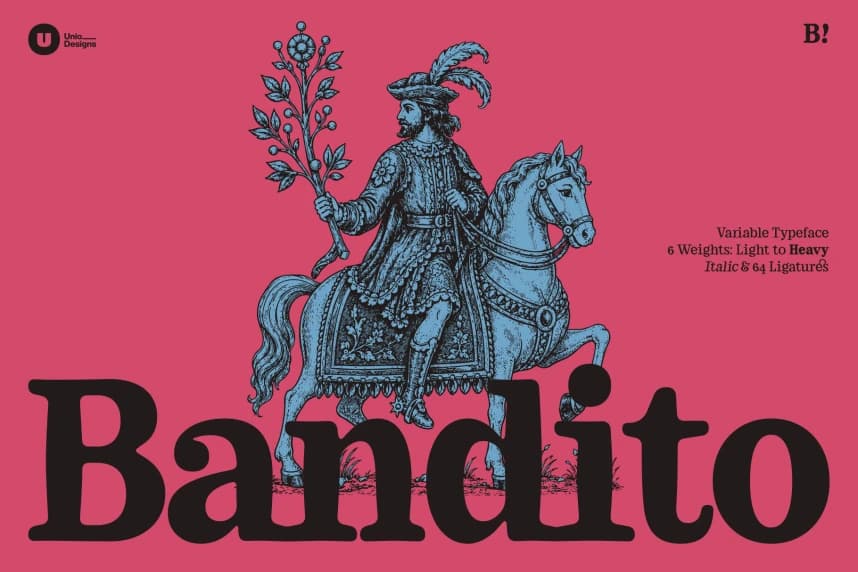 Bandito – Variable Serif Typeface – Serif creative asset