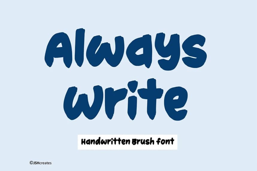 Always Write Font – Display creative asset